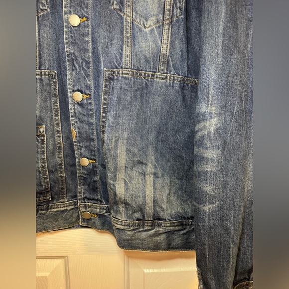 Harley Davidson Denim Jacket XXL Distressed - Picture 5 of 9